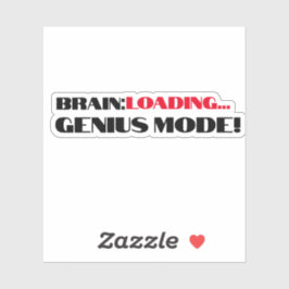 Genius Modus motivierend schwarz, roter Aufkleber