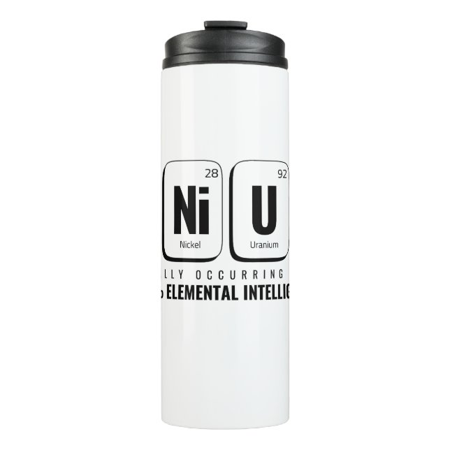 GENiUS Periodic Table - Funny Science Design Thermosbecher (Vorderseite)