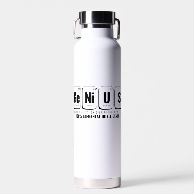 GENiUS Periodic Table - Funny Science Design Trinkflasche (Vorne)