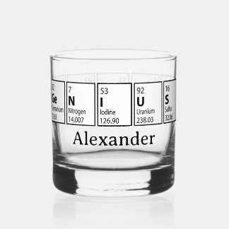 Genius Periodic Table Graduation Gift Whiskyglas