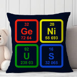 Genius Periodic Table of Elements Science Decor Kissen<br><div class="desc">Schöne moderne Dekoration Akzent werfen Kissen. Ideal für das Sofa oder das Bett. Niedliche Wohngestaltung für jedes Zimmer. Wählen Sie Ihre eigene Form: Quadrat,  Rechteck,  Lumb oder rund.</div>