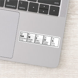 Genius Periodic Table Science Nerd Funny Aufkleber