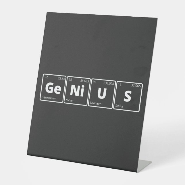 Genius - Periodic Table Sockelschild (Vorderseite)