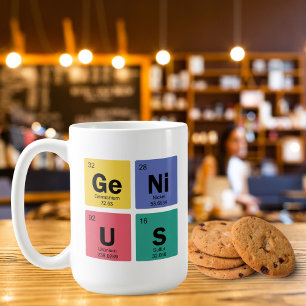 GENIUS   Periodische Tabelle der Elementsymbole Kaffeetasse