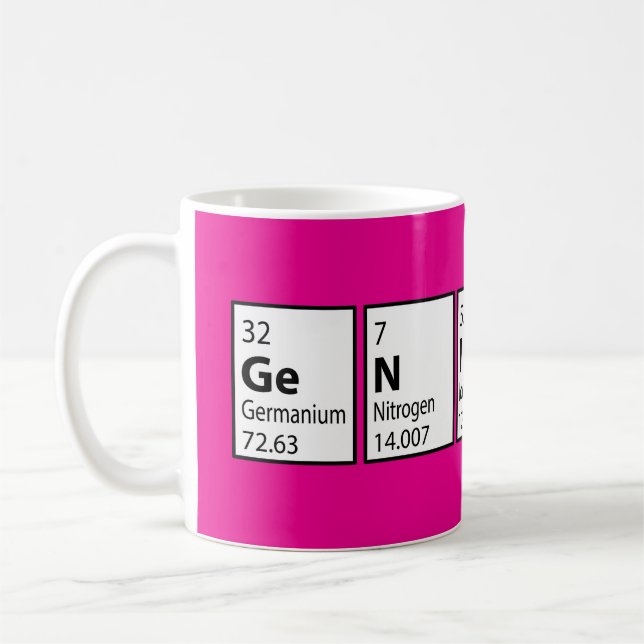 Genius Science Nerd Fun Pink Kaffeetasse (Links)