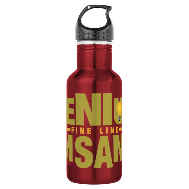 GENIUS VS INSANE TRINKFLASCHE (Vorderseite)