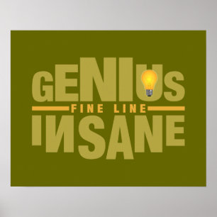 GENIUS VS INSANE Zollplakat Poster