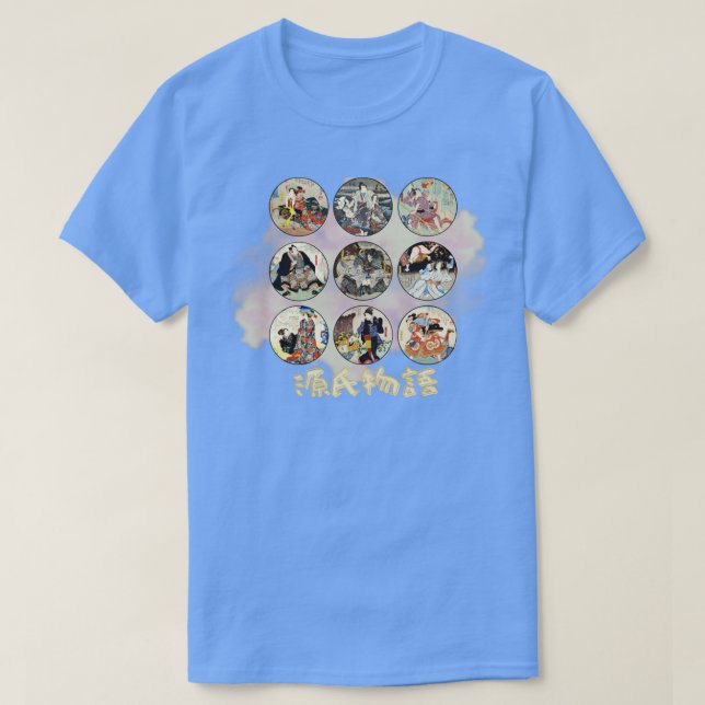 Genji Monogatari UkiyoE Circle Grid T-Shirt (Design vorne)