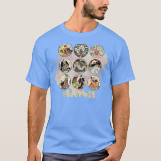Genji Monogatari UkiyoE Kreisraster T-Shirt
