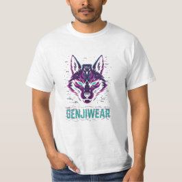 Genjiwear Cyber Kitsune – Neon Fuchs Geist Glitch  T-Shirt