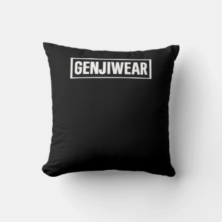 GENJIWEAR-Logo Minimalistisch-Schwarz-Kissen Kissen