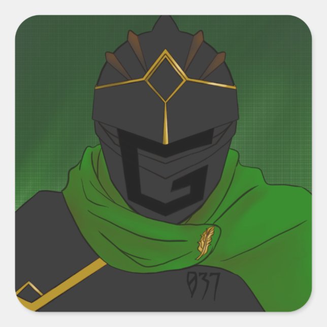 Genko037 Quadratischer Aufkleber (Vorderseite)