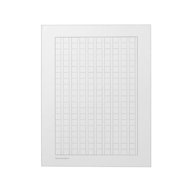 Genkouyoushi Japanisch Schreibübungen Notepad Notizblock (Rotiert)