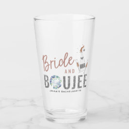 GENNA| Brie und Boujee Rose Gold Bachelorette Glas