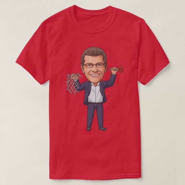 Geno Auriemma Schneiden des Netzes T-Shirt (Design vorne)