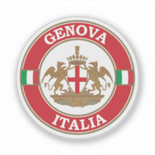 Genoa Italien Circle Emblem Aufkleber