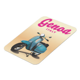 Genoa Italy Scooter Magnet