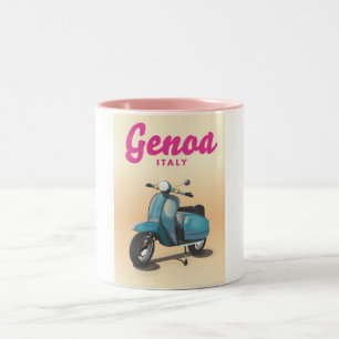Genoa Italy Scooter Zweifarbige Tasse