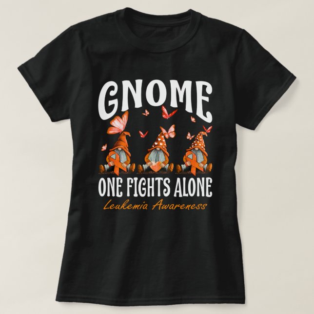 Genome One kämpft allein Leukämie Bewusstsein T-Shirt (Design vorne)