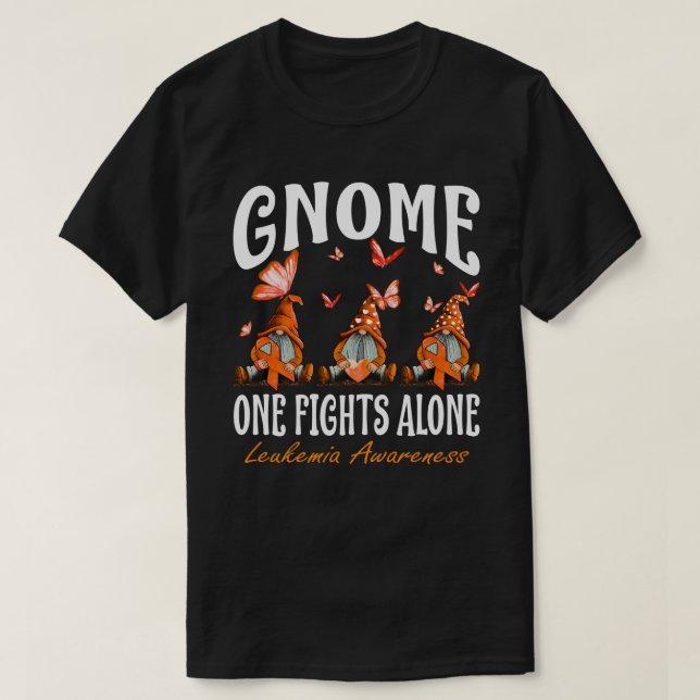 Genome One kämpft allein Leukämie Bewusstsein T-Shirt (Design vorne)