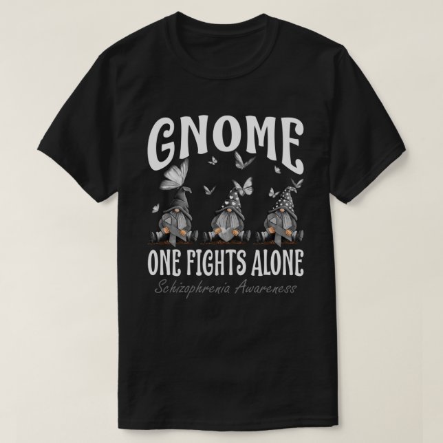 Genome One kämpft allein Schizophrenie Bewusstsein T-Shirt (Design vorne)