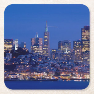 Genommen vom Dach des Gefängnisses auf Alcatraz Rechteckiger Pappuntersetzer