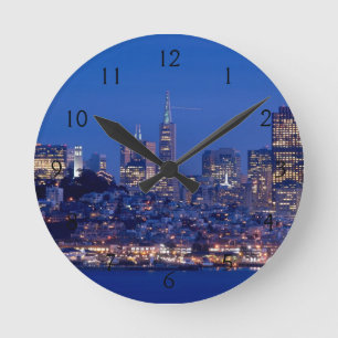 Genommen vom Dach des Gefängnisses auf Alcatraz Runde Wanduhr