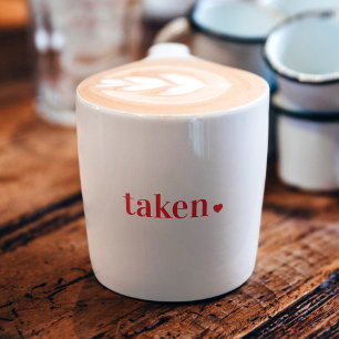 Genommenes Herz Minimalist Liebes Espressotasse