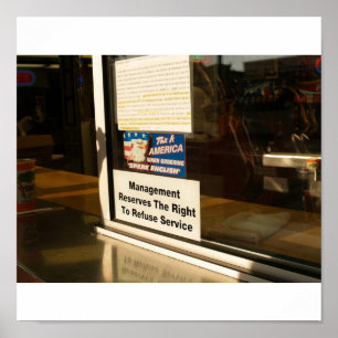 Genos Cheesesteaks beim Bestellen sprechen Englisc Poster