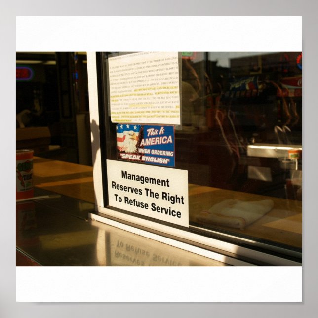 Genos Cheesesteaks beim Bestellen sprechen Englisc Poster (Vorne)