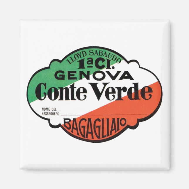 Genova Conte Verde Gepäcksiegel Magnet (Vorne)