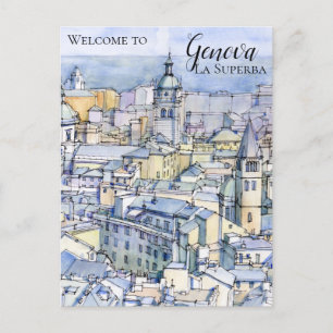 Genova la superba feiertagspostkarte