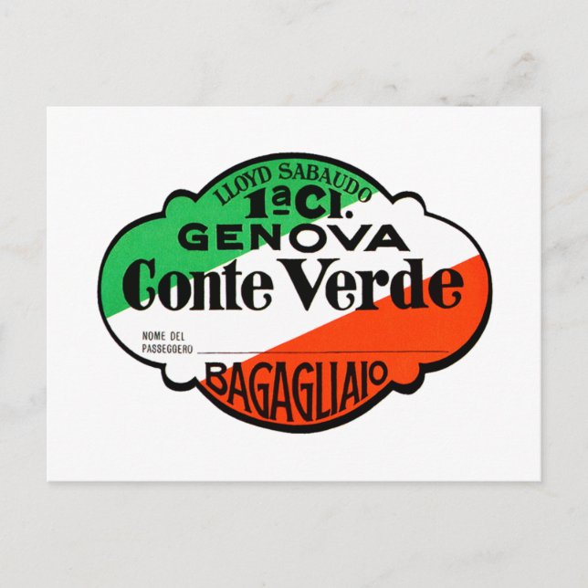GenovaConteVerde Postkarte (Vorderseite)