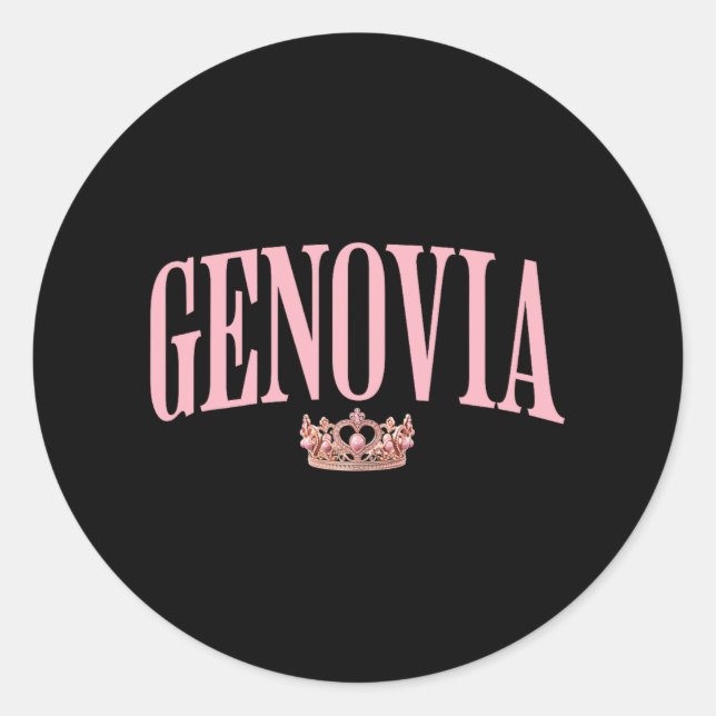 Genovia me a briut shut up Junggeselinnen-Abschied Runder Aufkleber (Vorderseite)