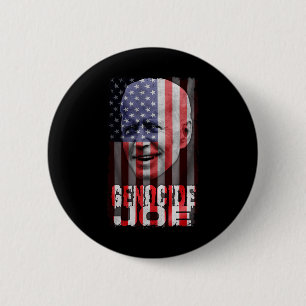 Genozid Joe Biden Anti Biden American Flag Vampir Button