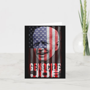 Genozid Joe Biden Anti Biden American Flag Vampir Karte