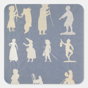 Genre Scene Quadratischer Aufkleber