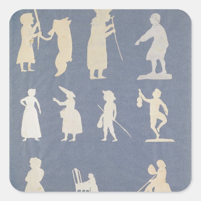 Genre Scene Quadratischer Aufkleber (Vorderseite)