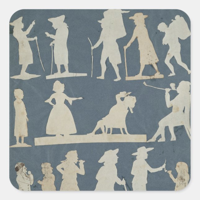 Genre Scene Quadratischer Aufkleber (Vorderseite)