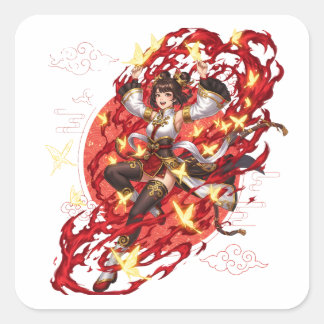 Genshin Impact Xiangling Pyro Anime Sticker - Liyu
