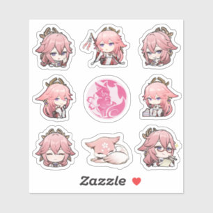 Genshin Impact Yae Miko Stickers Aufkleber