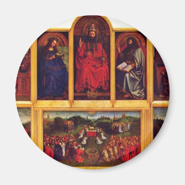 Gent Altar Altar der mystischen Lamm-Sicht auf Magnet (Vorne)