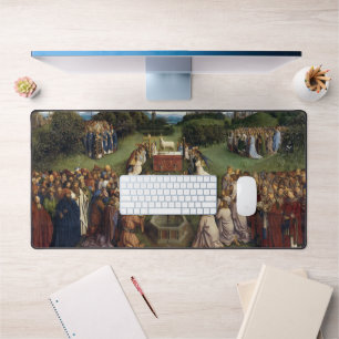 Gent Altarpiece (Detail), Van Eyck Brothers Schreibtischunterlage