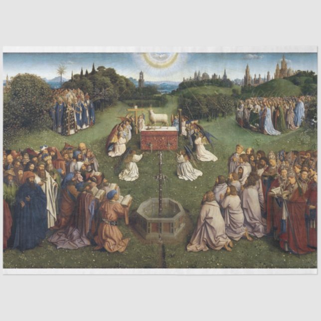 Gent Altarpiece (Detail), Van Eyck Brothers Seidenpapier (Vorderseite)