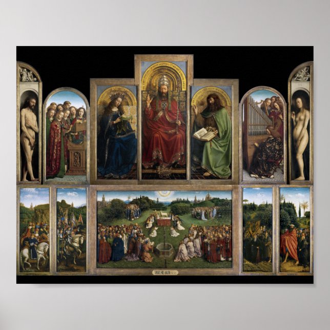 Gent Altarpiece, Van Eyck Brothers Poster (Vorne)