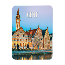Gent Belgien Foto Vintage Magnet