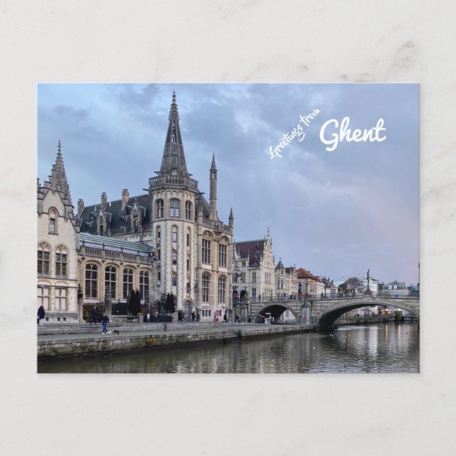 Gent, Belgien. Postkarte (Vorderseite)