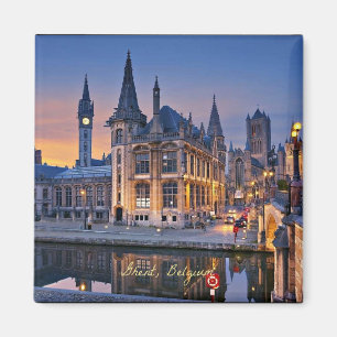Gent, Belgien - Sonnenuntergang Magnet