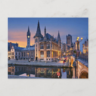 Gent, Belgien - Sonnenuntergang Postkarte