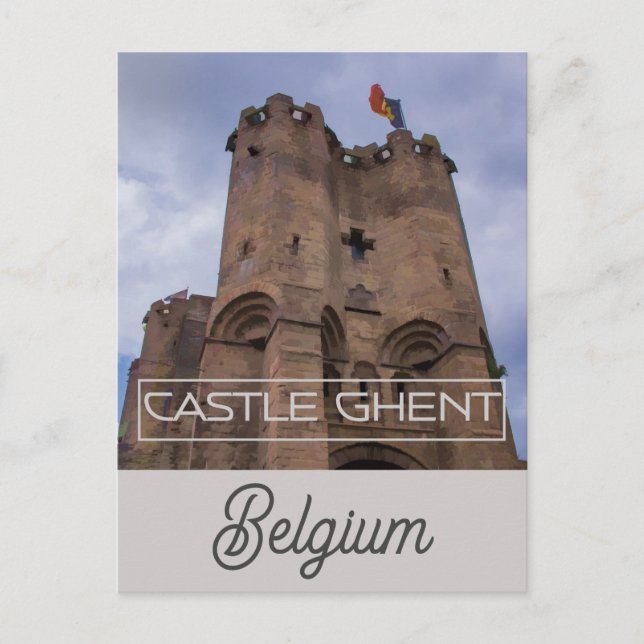 Gent Belgium Gravensteen Castle Travel Foto Postkarte (Vorderseite)